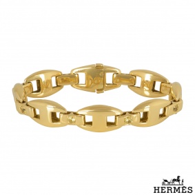 Hermés Yellow Gold Diamond Bracelet Hermés Yellow Gold Diamond Bracelet
